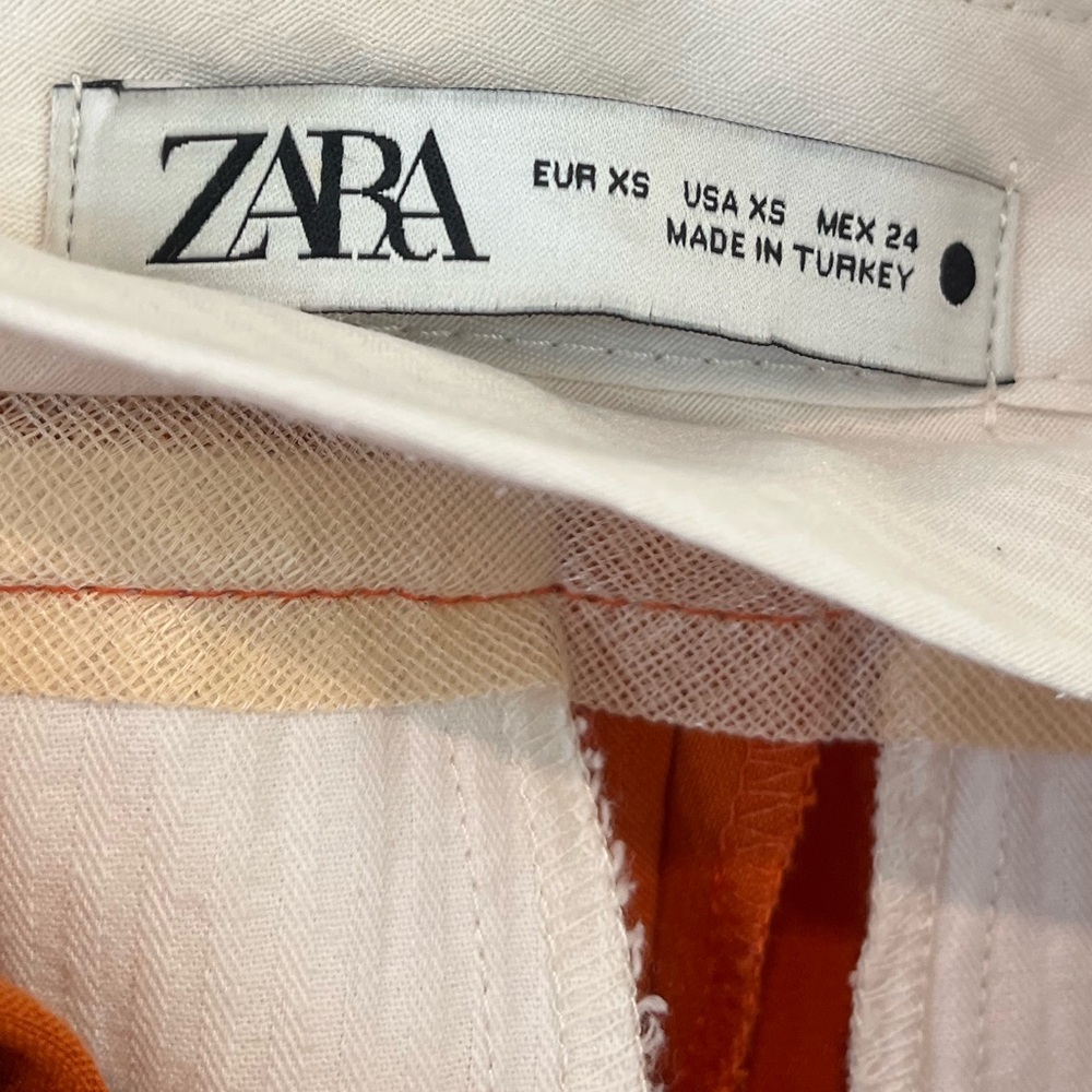 Zara Vibrant Orange Wide-Leg Pants - Picture 4 of 5